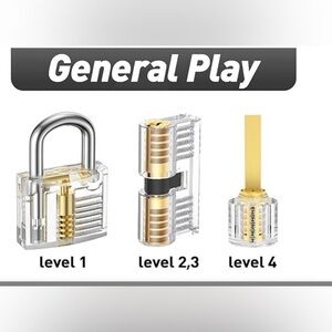 3-Pack with Same Keys for Gate Lock, Storage Sheds Stainless Steel Pick Heavy